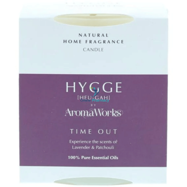 AromaWorks Hygge Candle-Time Out lavender and patchouli 220gm Fashion