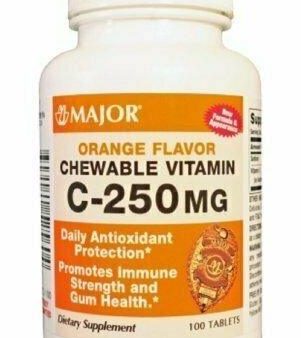 MAJOR C 250MG CHEWABLE TABS ASCORBIC ACID-250 MG Orange 100 TABLETS on Sale