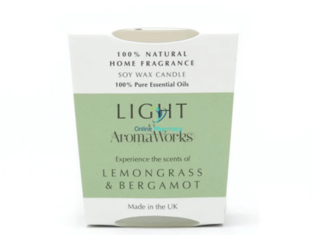 Aroma Works Light Range Lemongrass & Bergamot Candle 10cl Small Discount