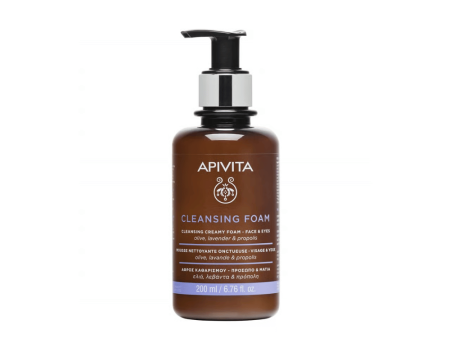 Apivita Cleansing Creamy Foam – Face & Eyes 200ml Sale