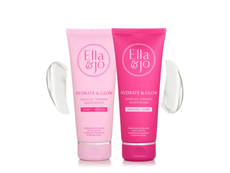 Ella and Jo Hydrate & Glow Gradual Moisturiser   Medium-Dark 200ml Online now