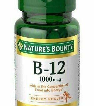 Nature s Bounty B-12 Vitamin Supplement Tablets, 5000mcg, 40 count Supply