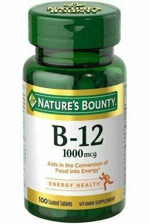 Nature s Bounty B-12 Vitamin Supplement Tablets, 5000mcg, 40 count Supply