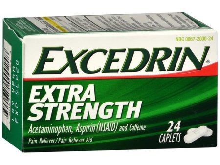 Excedrin Pain Relief Caplets, Extra Strength 24 Ct Fashion