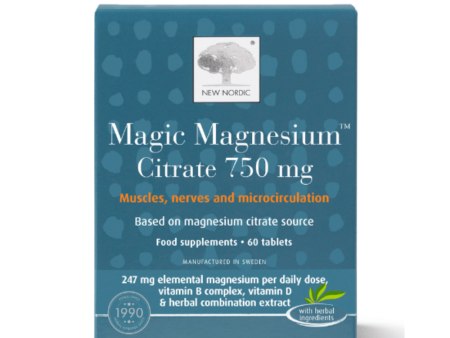 New Nordic Magic Magnesium Citrate 750mg   60 tablets For Cheap