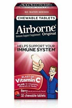 Airborne Chewable Vitamin C 1000mg , Berry, 32 ct For Cheap