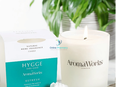 AromaWorks Hygge Candle -Refresh Lime and Frankincense  220gm Online Hot Sale