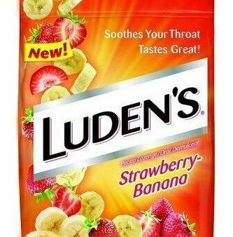 Ludens Throat Drops, Strawberry Banana 25 each Cheap