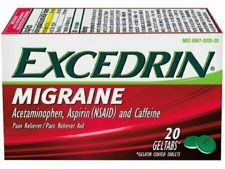 Excedrin Migraine Pain Reliever Geltabs 20 each Sale