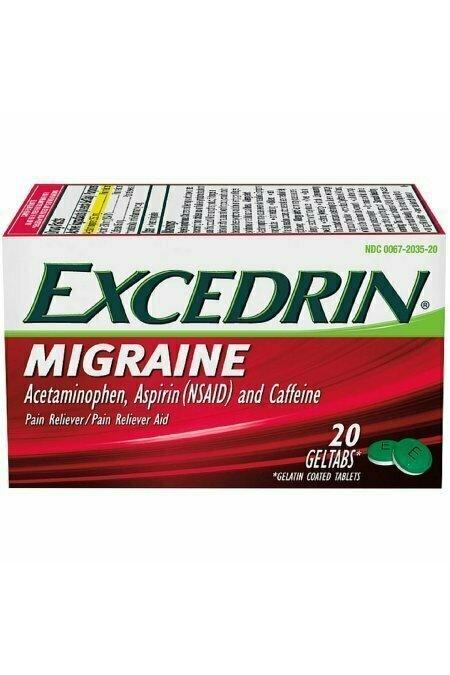 Excedrin Migraine Pain Reliever Geltabs 20 each Sale