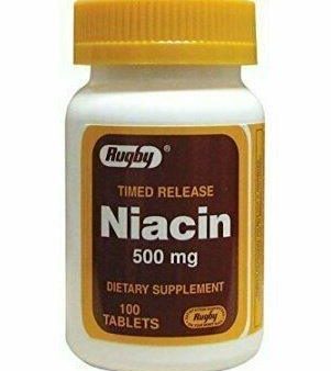 RUGBY NIACIN TR 500MG CAPTAB NIACIN-500 MG white 100 TABLETS Cheap