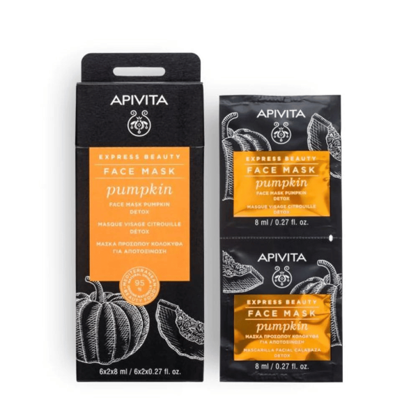 Apivita Pumpkin Detox Face Mask 2X8ml For Sale