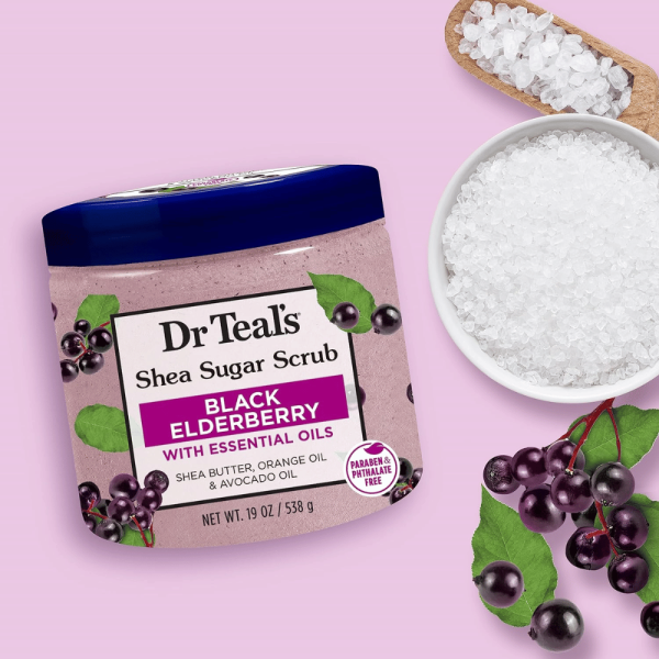 Dr Teal s Black Elderberry Body Sugar Scrub 538g For Sale