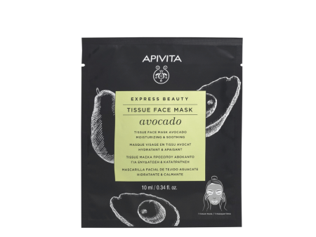 Apivita Tissue Face Mask- Avocado Moisturizing & Soothing 10ml Hot on Sale