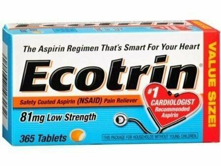 Ecotrin 81 mg Low Strength Tablets 365 each Fashion