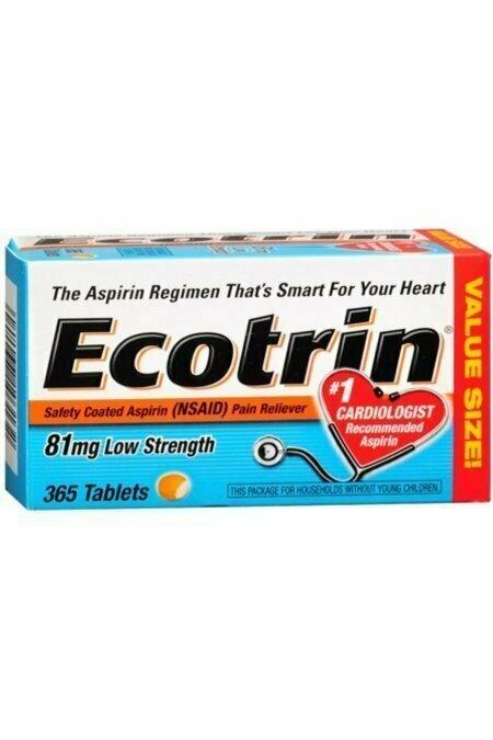 Ecotrin 81 mg Low Strength Tablets 365 each Fashion