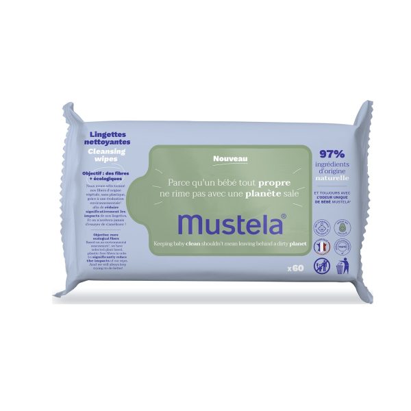 Mustela Eco-Friendly Cleansing Wipes 60 Pack Hot on Sale