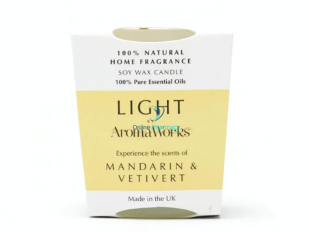 Aroma Works Light Range Mandarin & Vetivert Candle 10cl Small Online Hot Sale