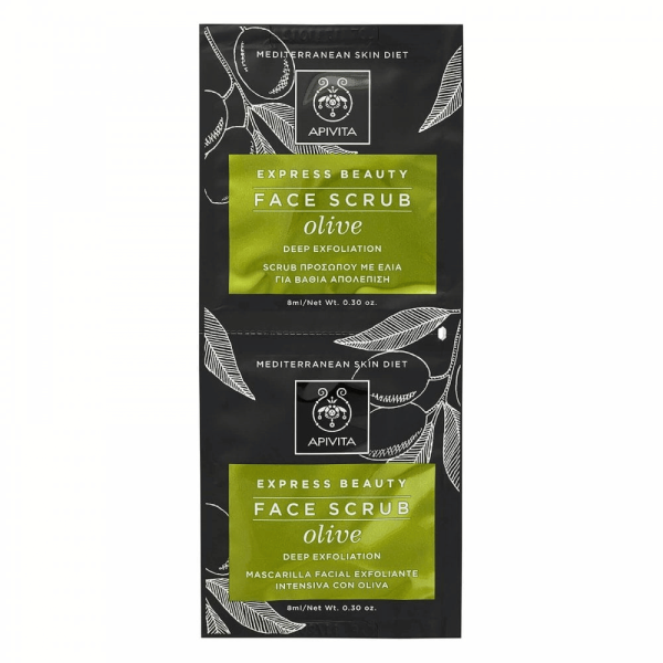 Apivita Express Face Scrub Olive 2x8ml Supply