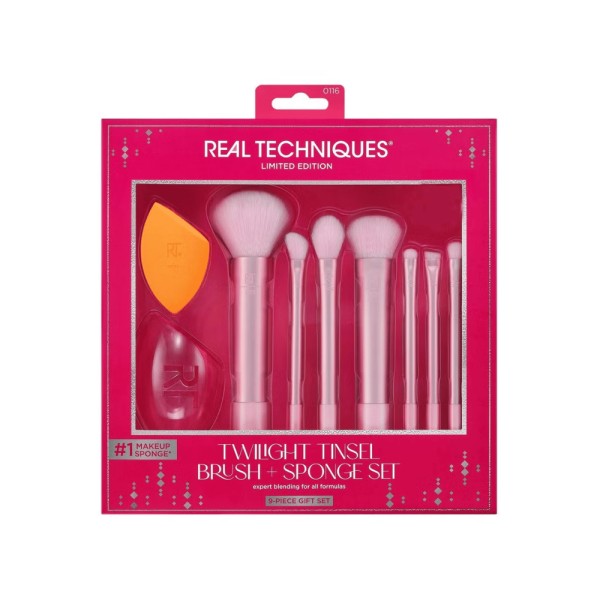 Real Techniques Twilight Tinsel Brush + Sponge Set For Sale