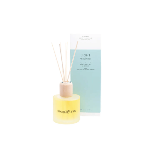 AromaWorks Light Range - Spearmint & Lime Reed Diffuser 200ml For Discount