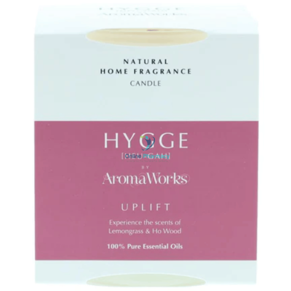 AromaWorks Hygge Candle Uplift Lemongrass and Ho wood 220gm Online Sale