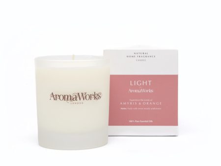 AromaWorks Light Range- Amyris & Orange Candle 10cl Online Sale