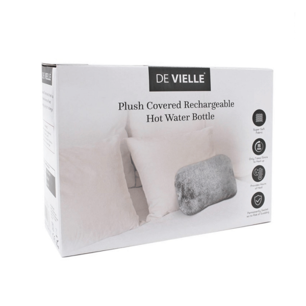 De Vielle Plush Covered Rechargeable Hot Water Bottle Online now