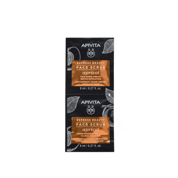 Apivita Express Face Scrub Apricot 2X8ml For Discount