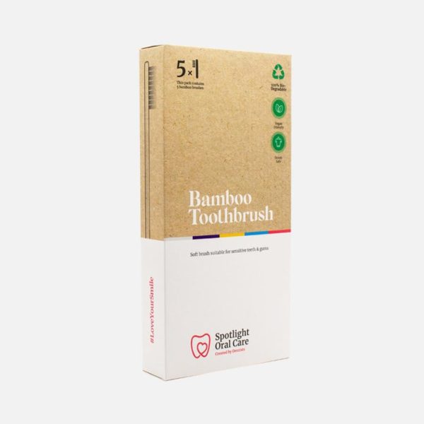 Spotlight Oral Care 5 Pack Bamboo Toothbrush Online now