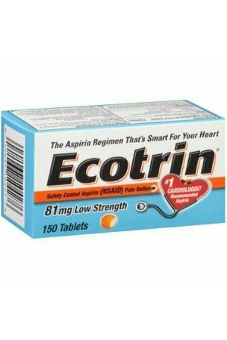 Ecotrin 81 mg Safety Coated Enteric Aspirin, Low Strength Tablets 150 each Sale