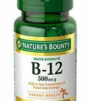 Natures Bounty B-12 500 mcg, 100 Quick Dissolve Tablets Each Online Sale