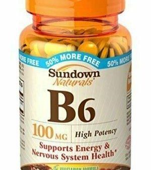 Sundown Naturals Vitamin B-6 100 mg, 150 Tablets Each on Sale