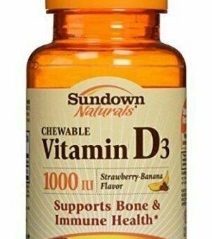 Sundown Naturals Vitamin D3 1000 IU Chewable Tablets 120 Tablets Each For Discount