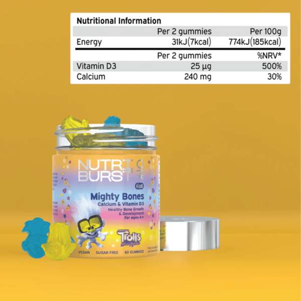 Nutriburst Mighty Bones Calcium & Vitamin D3 - 60 gummies Supply