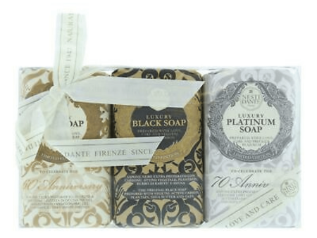 Nesti Dante Gold, Black And Platinum Soap Gift Set 3x250g For Discount