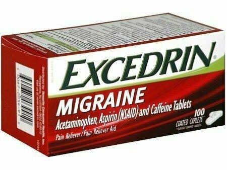 Excedrin Migraine Pain Reliever Tablets 100 each Fashion