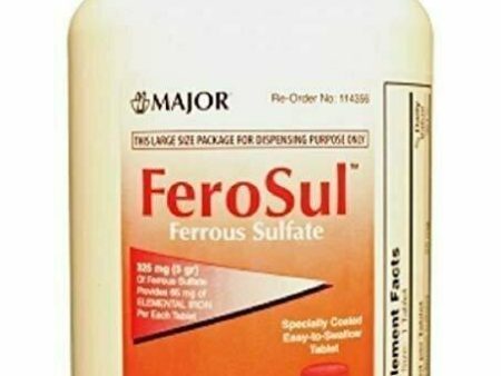 FEROSUL 5GR FC RED TABS FERROUS SULFATE-325 MG Red 1000 TABLETS Hot on Sale