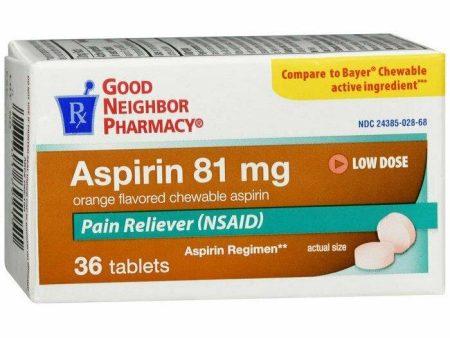 GNP Aspirin 81MG 36 tabs Online Hot Sale