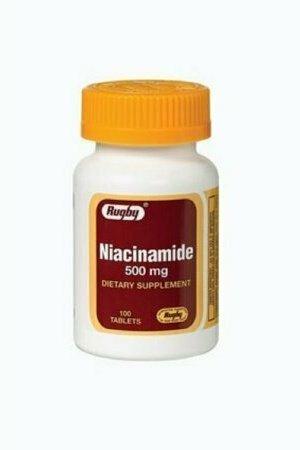 RUGBY NIACINAMIDE 500MG TAB NIACINAMIDE-500 MG white 100 TABLETS Fashion