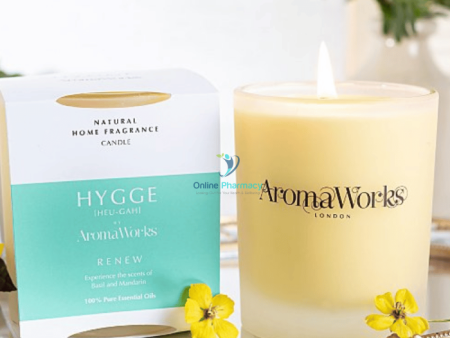 Aroma Works Hygge Renew Basil & Mandarin Candle on Sale