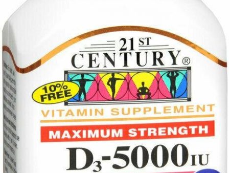 21ST CENTURY VITAMIN D 5000IU TABLET 110CT on Sale