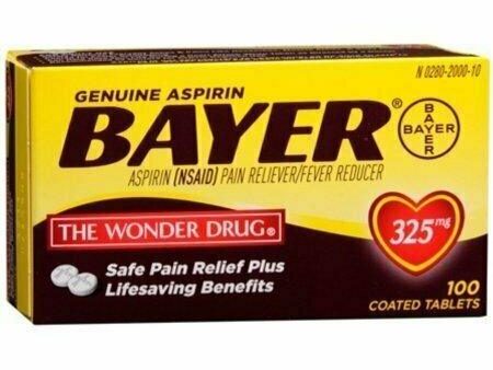 Bayer Aspirin 325mg Tablets 100 each Discount