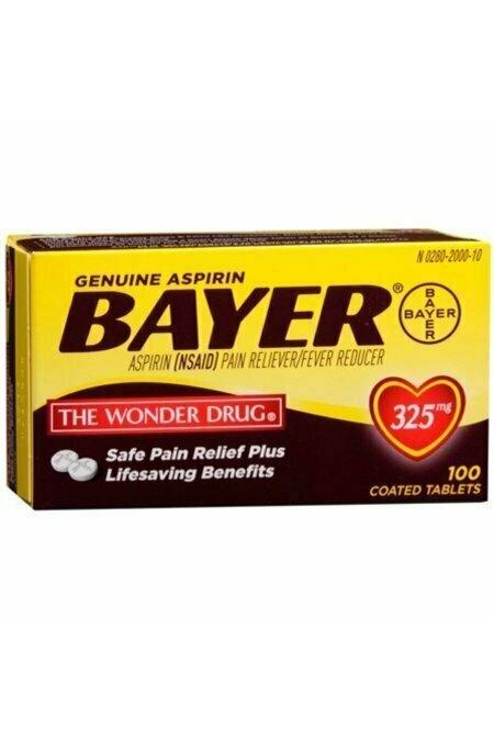 Bayer Aspirin 325mg Tablets 100 each Discount