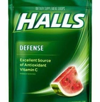 Halls Defense Vitamin C Drops Watermelon 30 each Sale