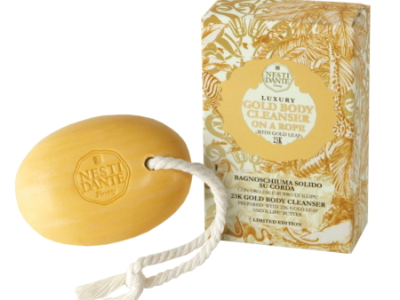 Nesti Dante Luxury Gold Body Cleanser On A Rope 150g Online now