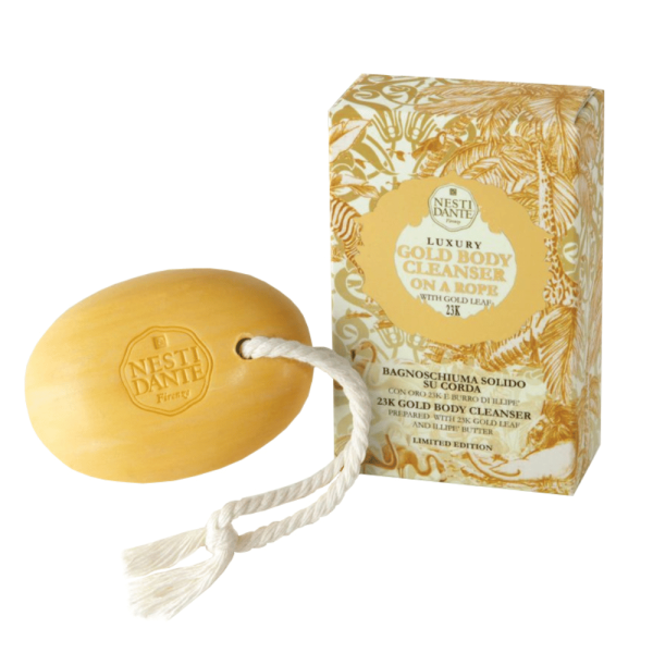 Nesti Dante Luxury Gold Body Cleanser On A Rope 150g Online now