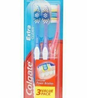 Colgate Extra Clean Toothbrushes, Full Head, Medium, 3 each Online Hot Sale