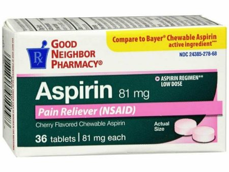 GNP ASPIRIN CHERRY CHEW TAB 36 Online