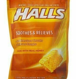 Halls Honey Naturally & Artificially Flavored Menthol Drops 30 each Hot on Sale